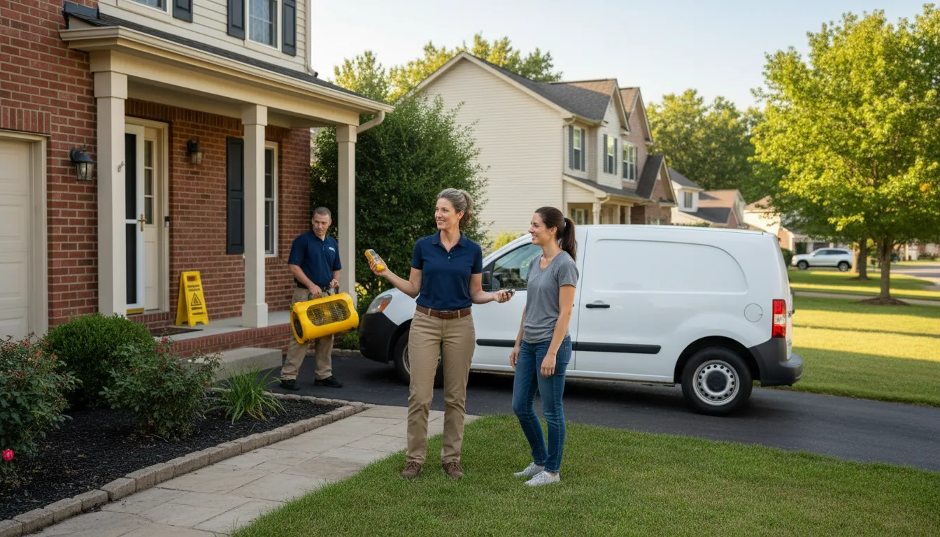 Residential water damage restoration in Schaumburg, IL